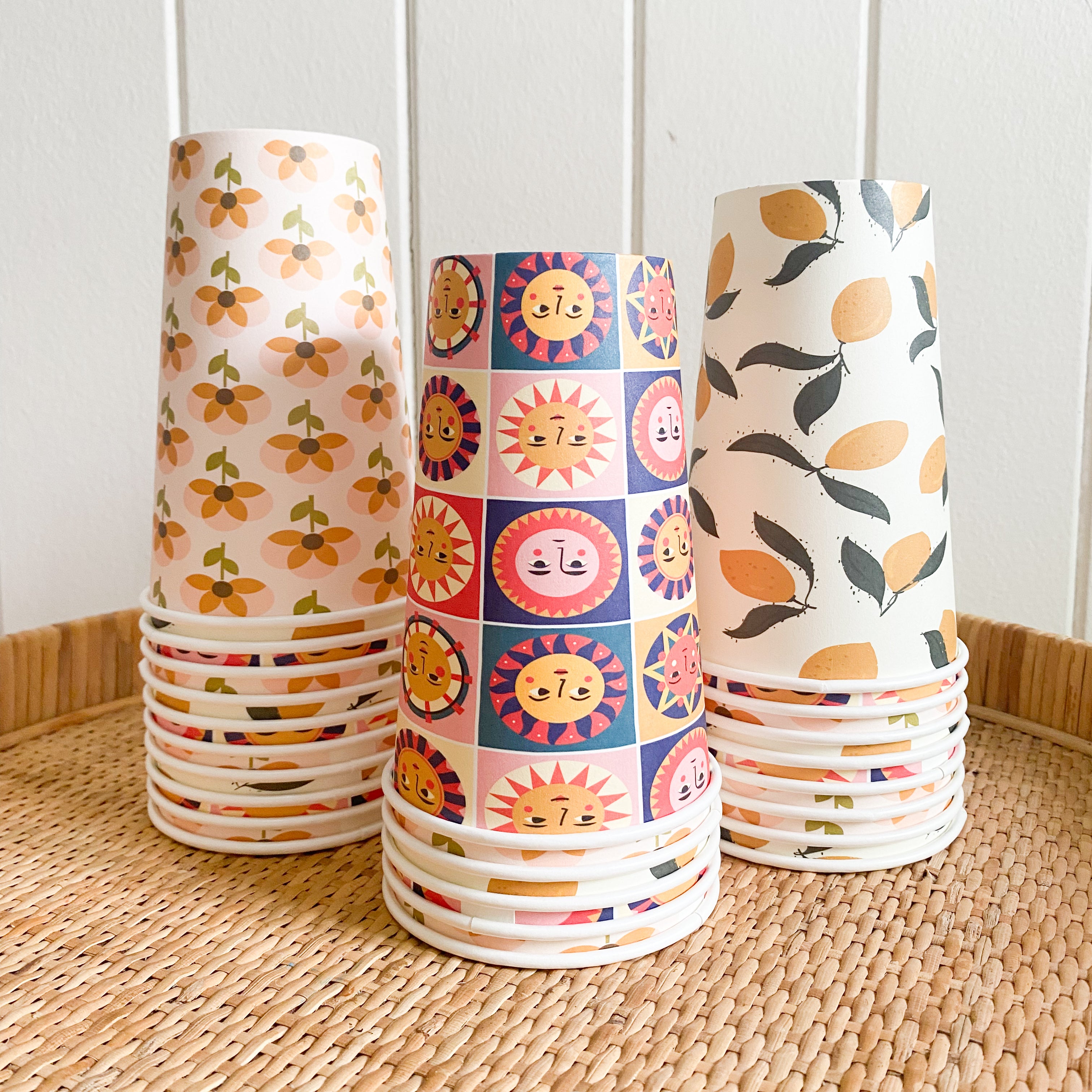 16oz 500ml takeaway disposable coffee cup printed pattern home compostable creative cafe company