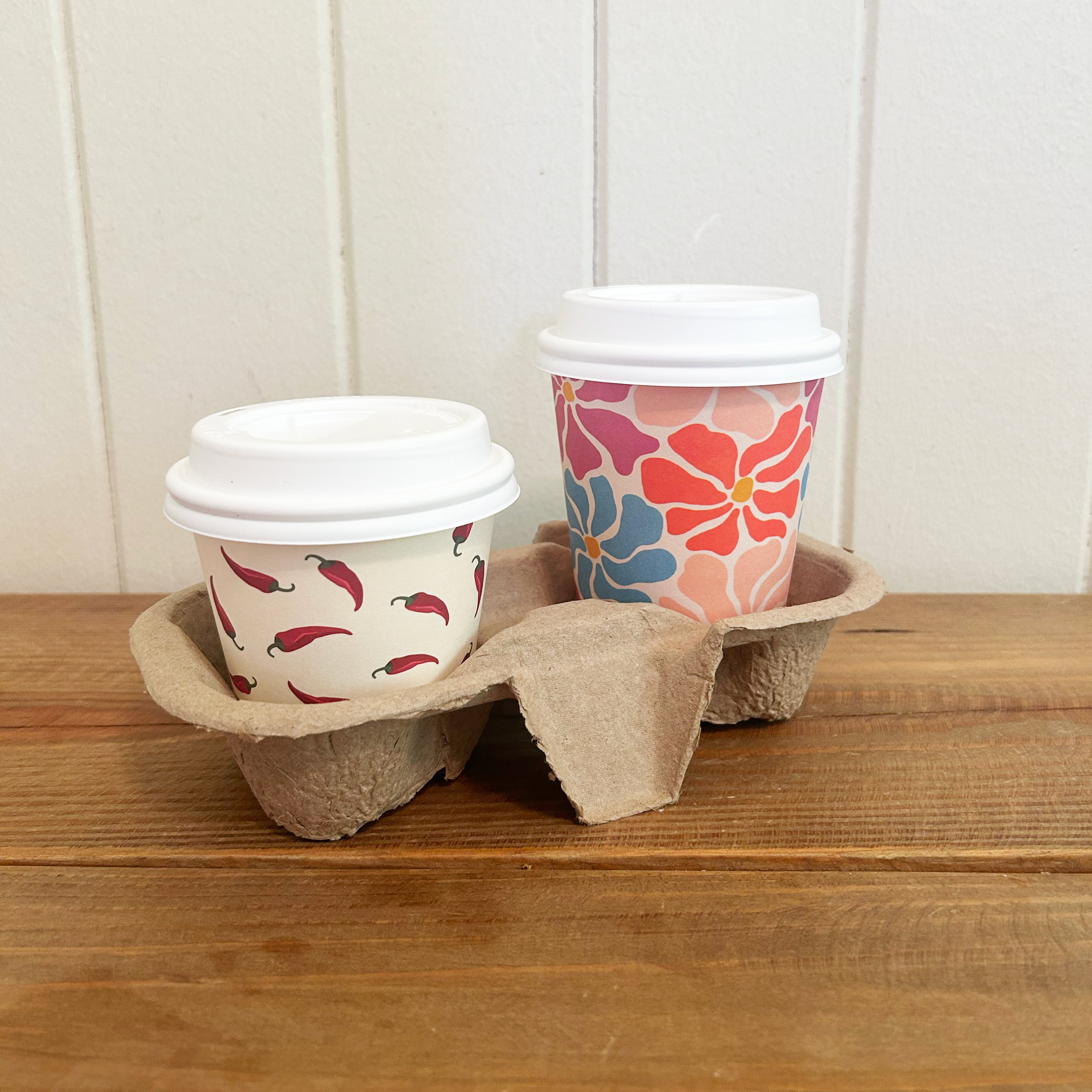 2 cup tray holder takeaway cups
