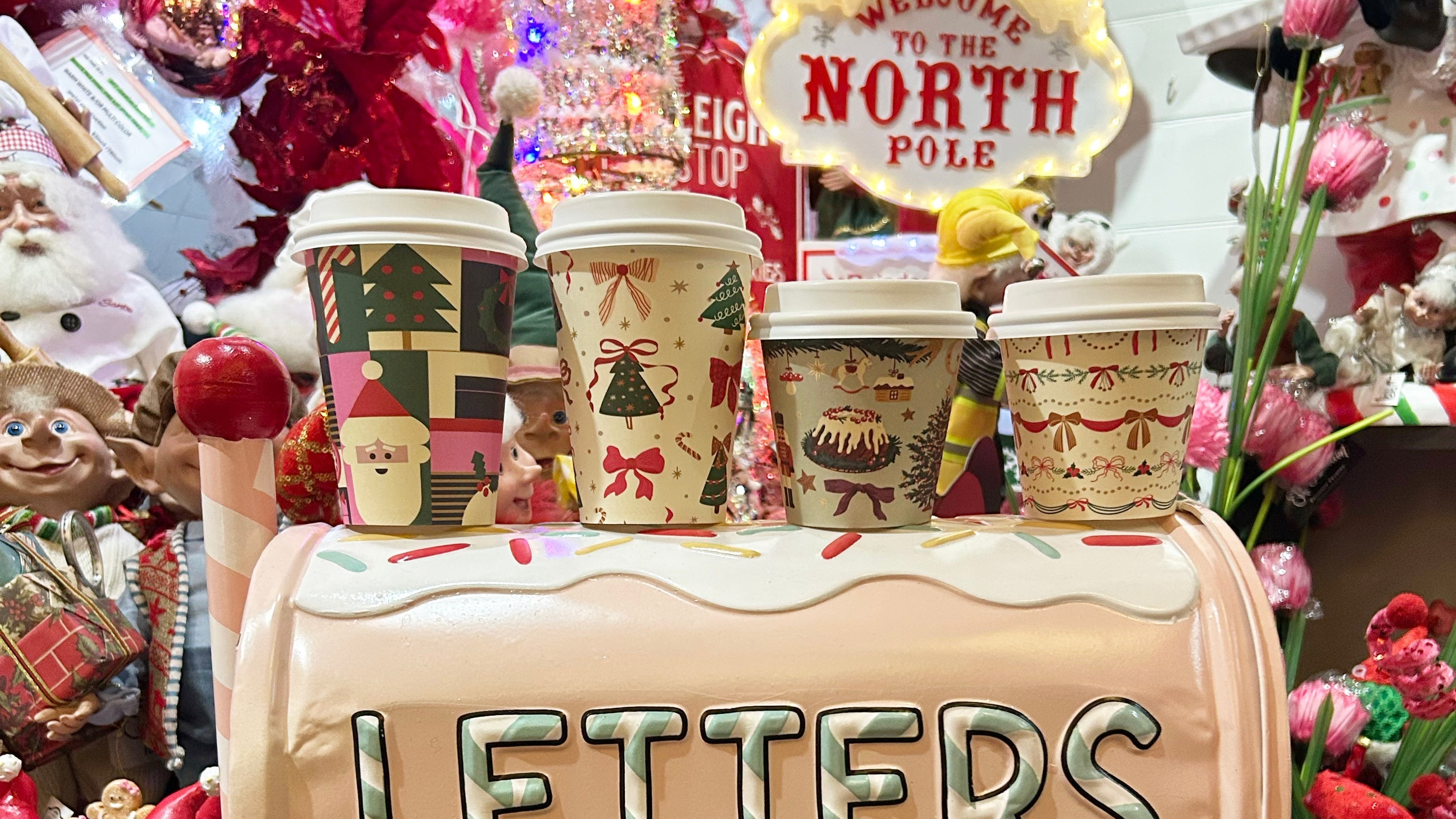 8oz christmas takeaway coffee cup printed 12oz disposable