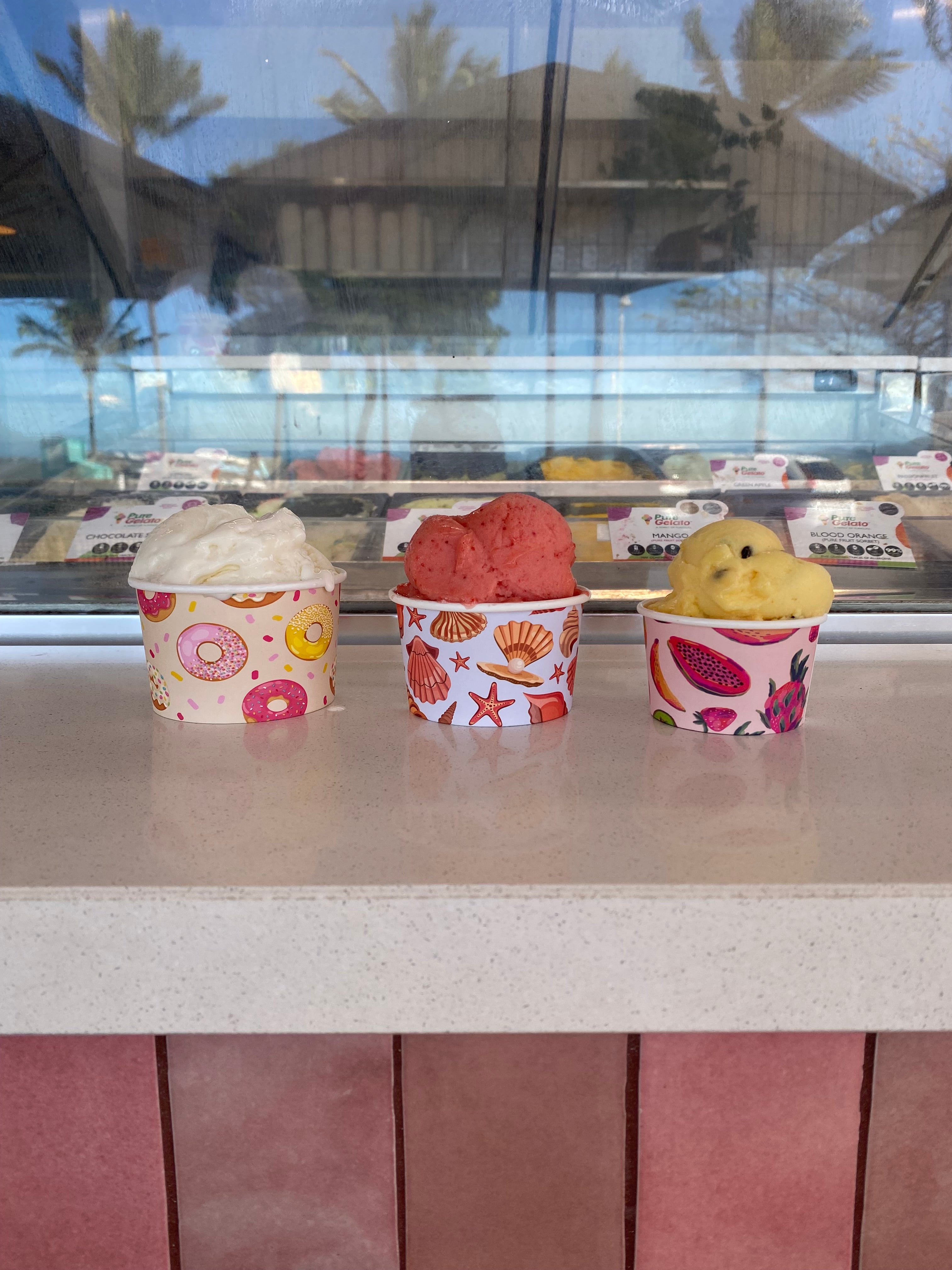 gelato takeaway cup ice cream printed designs home compostable