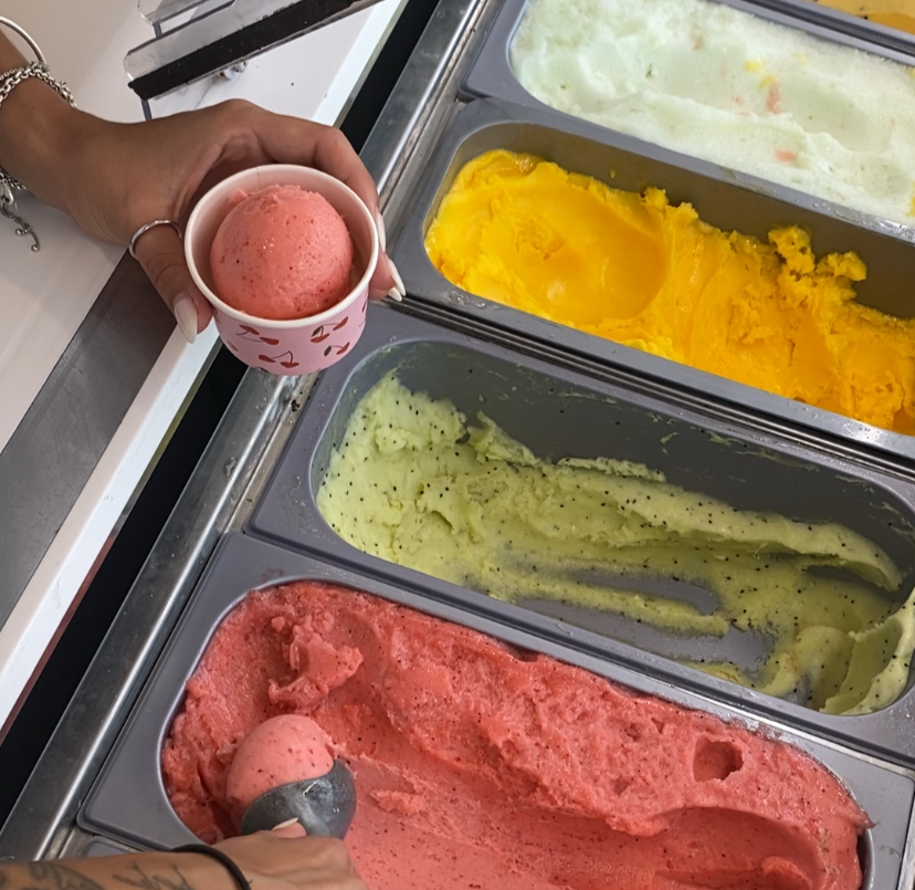 ice cream scoop cherry cup home compostable