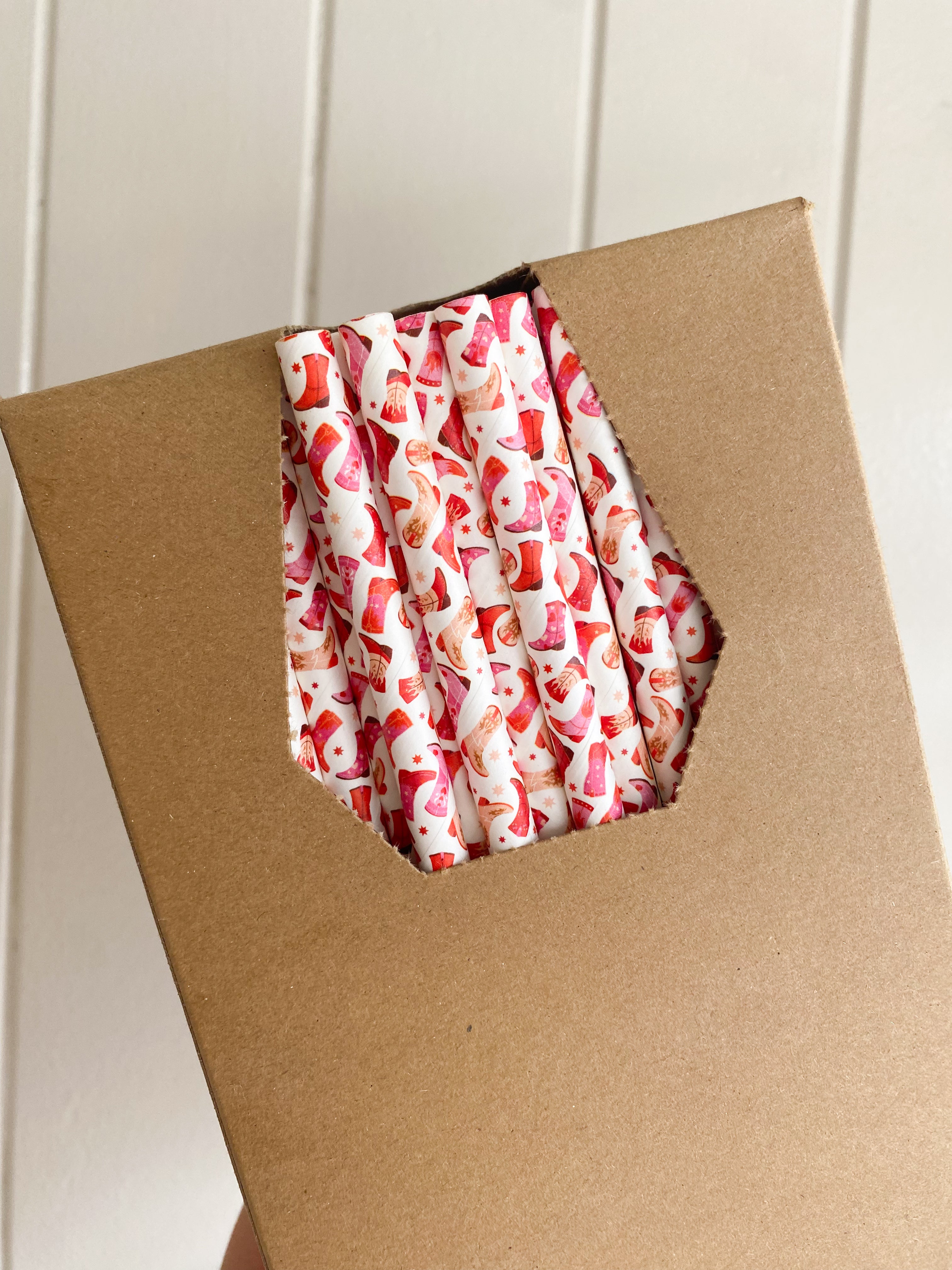 jumbo printed pretty paper straws thick durable