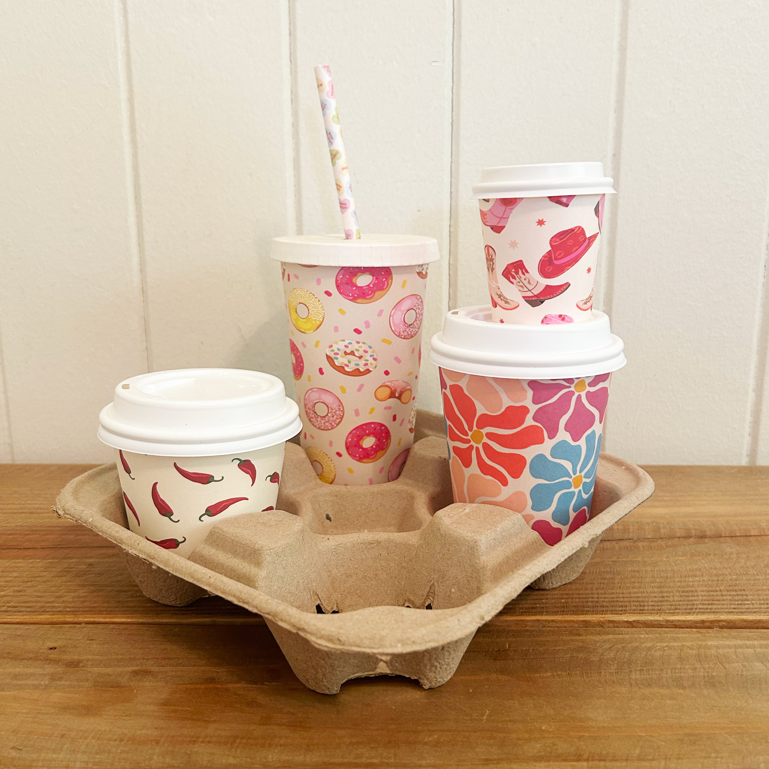 4 cup tray holder takeaway cups