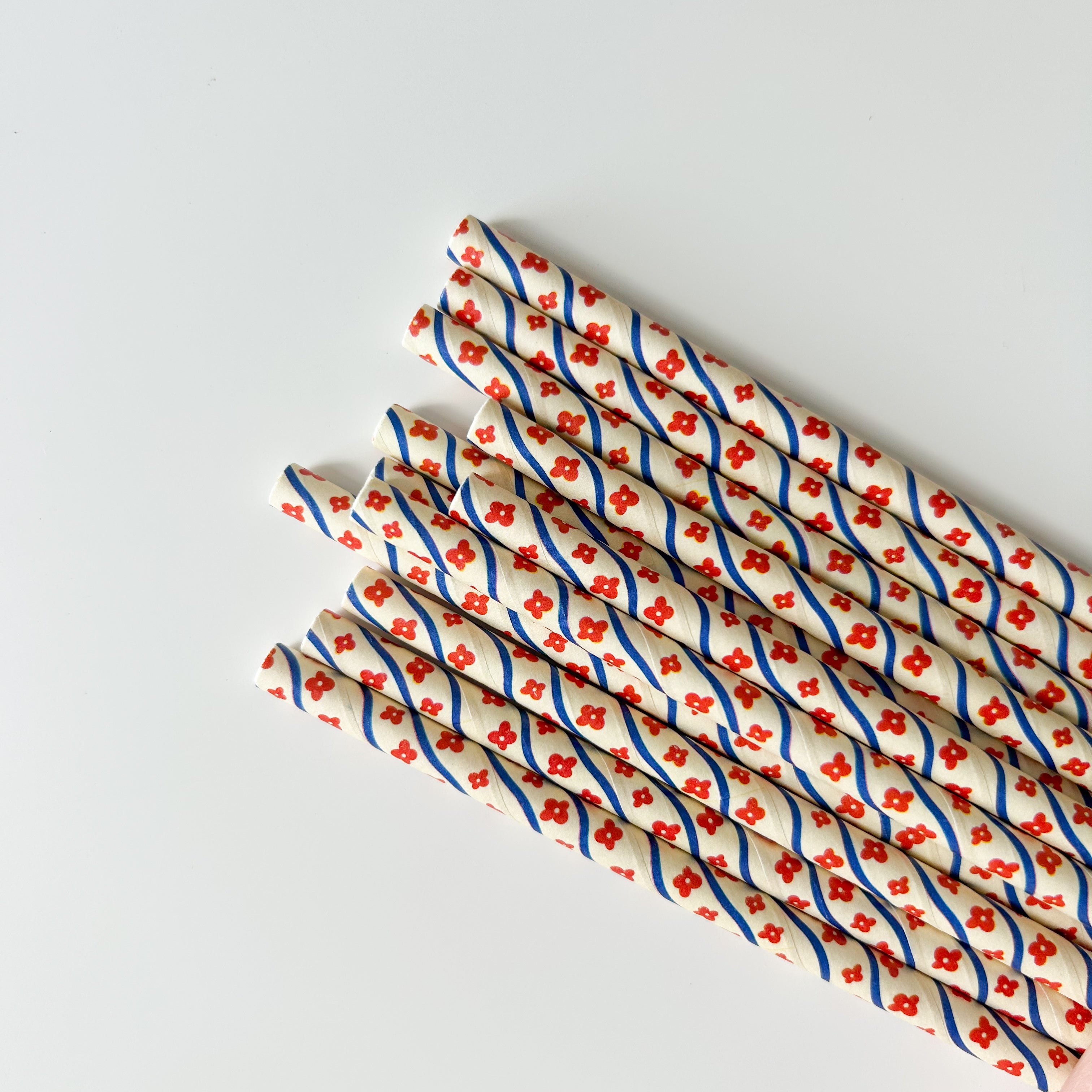 6mm iced latte iced matcha printed design flower paper straw bulk wholesale creative cafe co strong