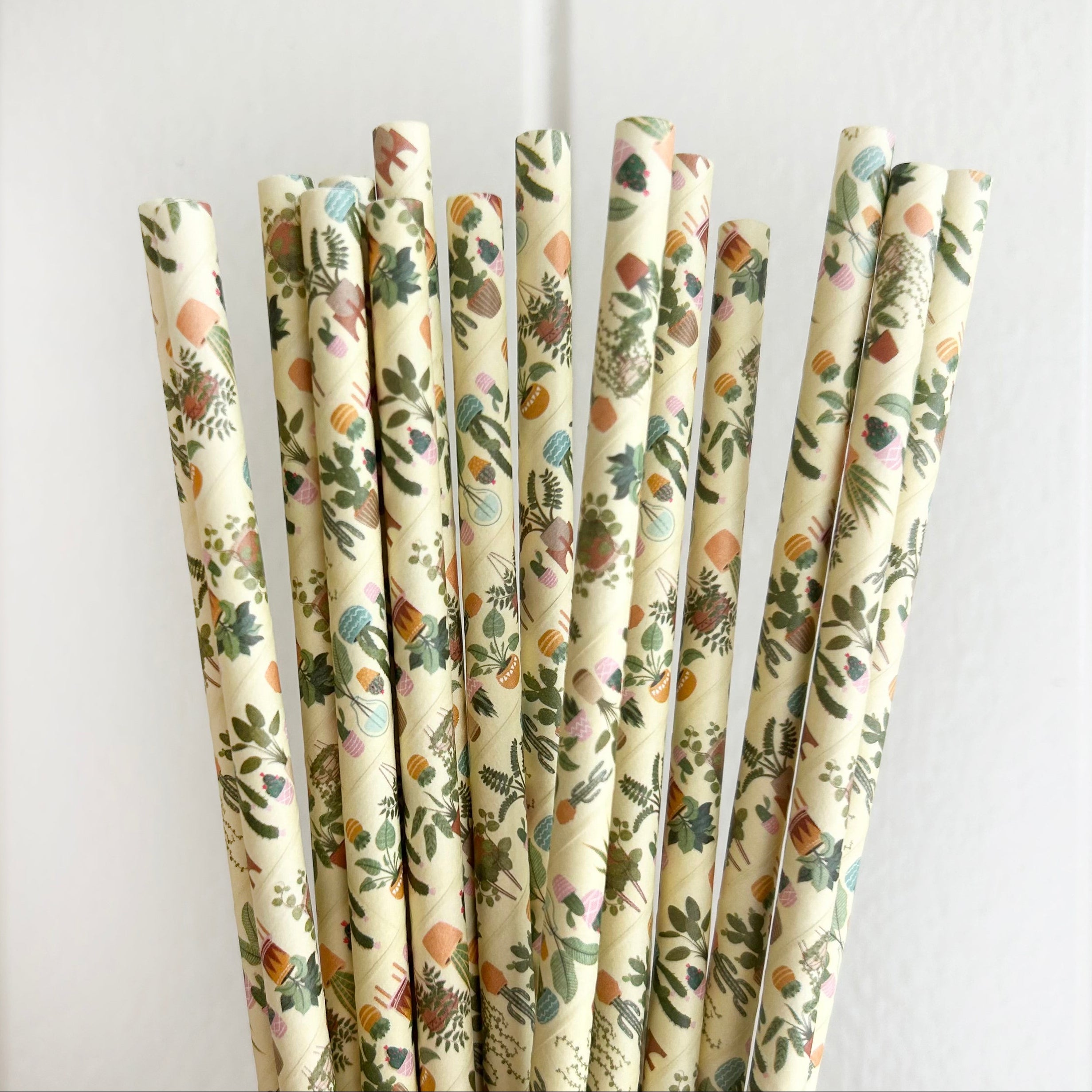 6mm printed paper straws extra strong plants