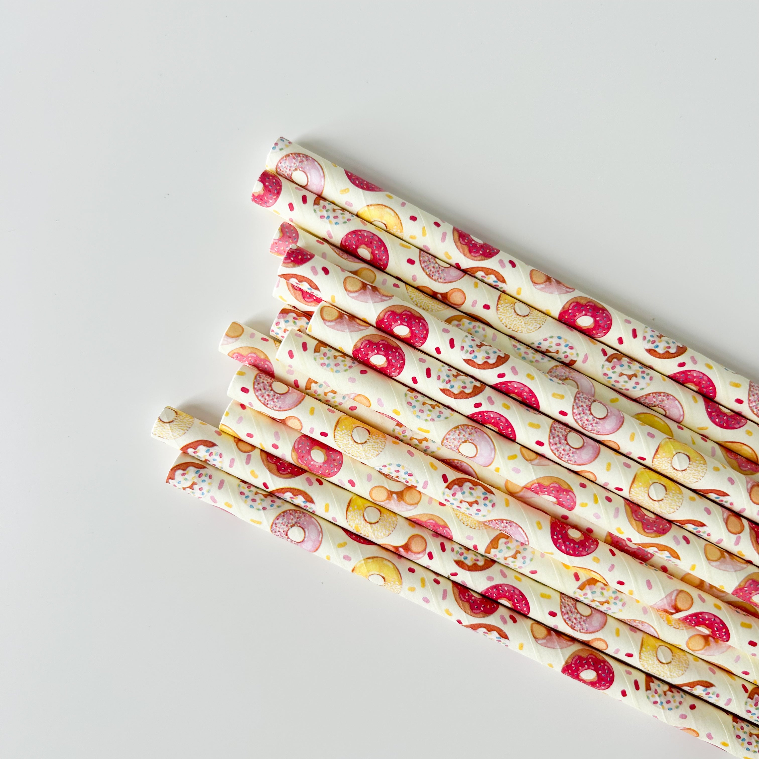 8mm jumbo smoothie thickshake milkshake frappe iced drink cold paper straws donut design creative cafe co