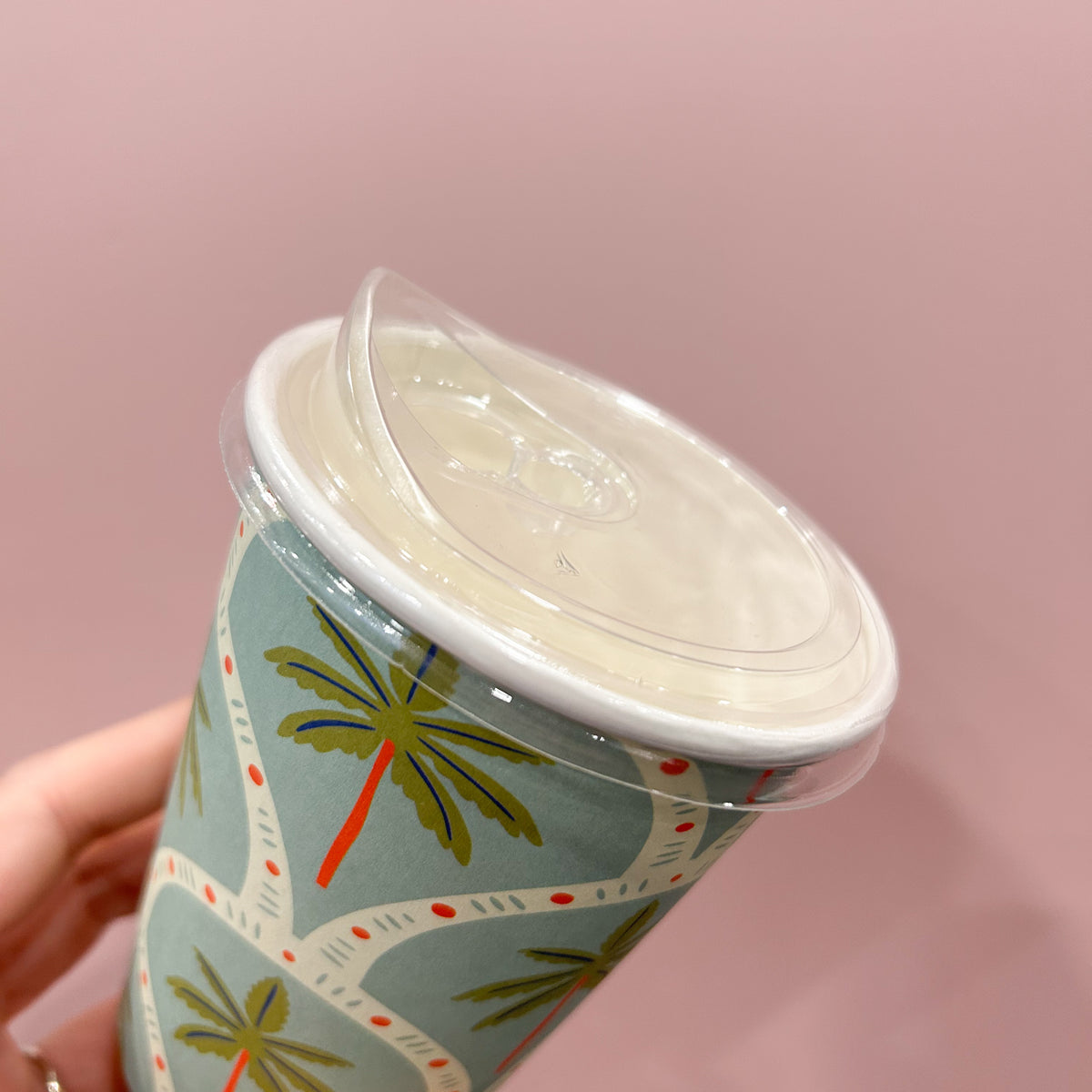 90mm rpet clear sipper lid cold foam