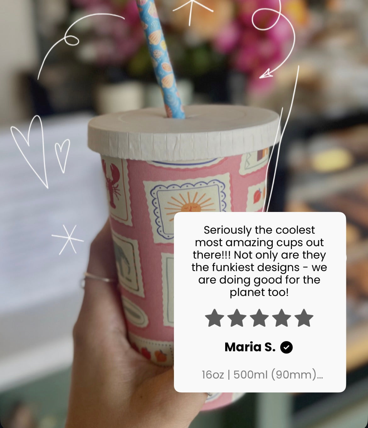 16oz | 500ml (90mm) Hot/Cold Coffee Cup