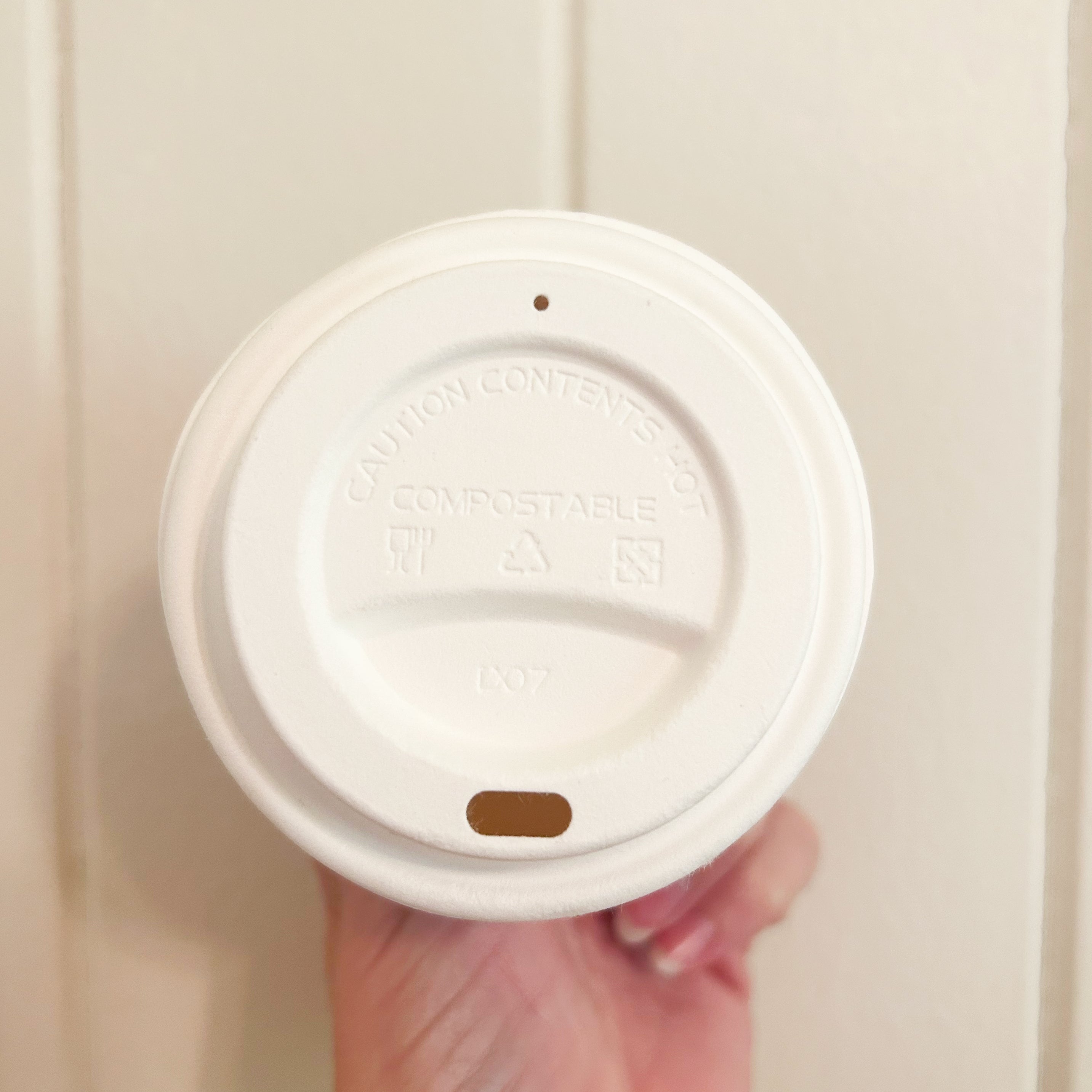 (80mm) Sugarcane Home Compostable Hot Lid